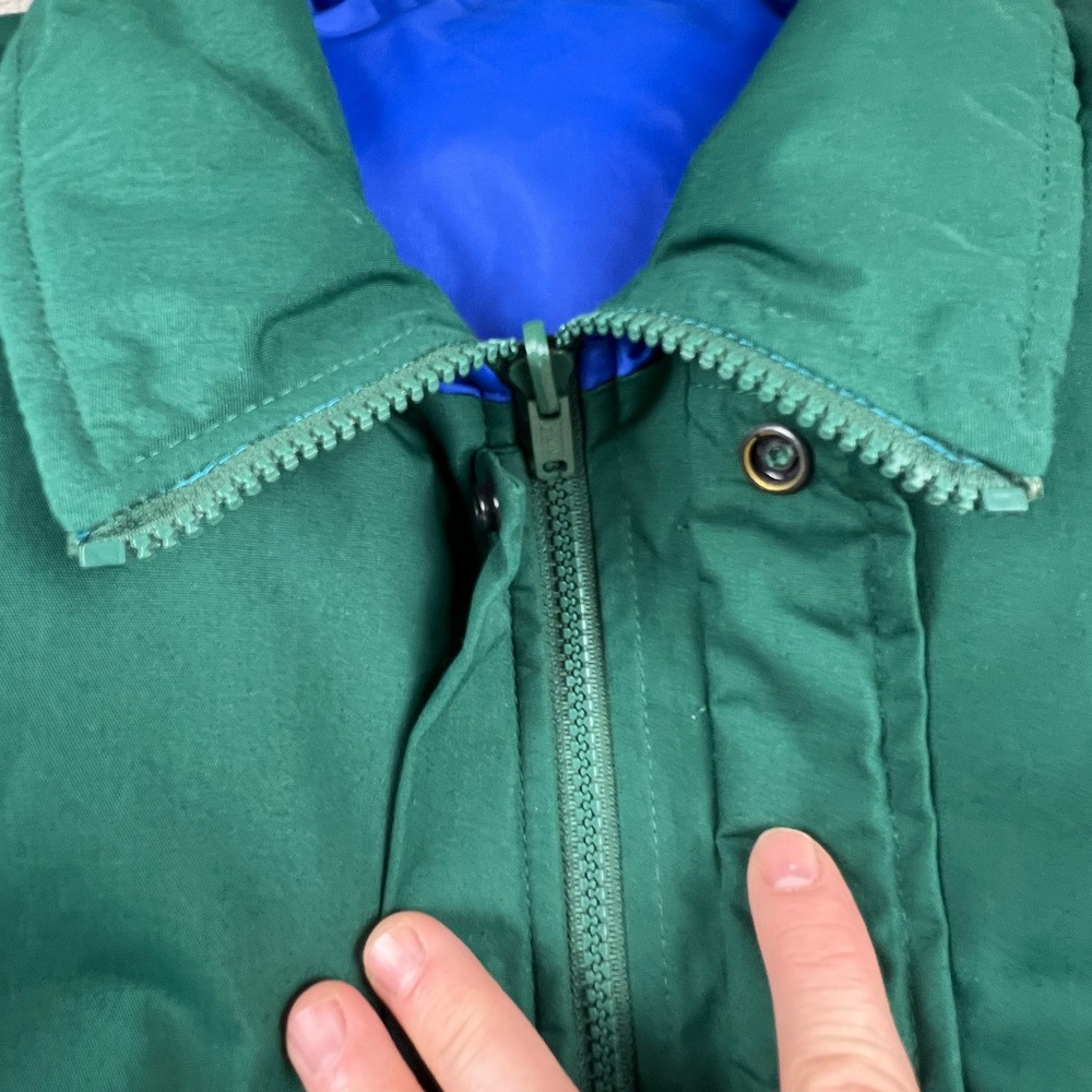 Outdoor Exchange Reversible Puffer Vest Mens XL Green Blue Down Gorpcore Hiking - Picture 10 of 16